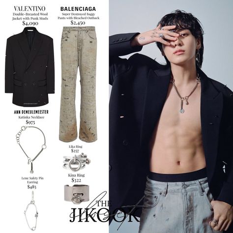 2024.06.07 | Jungkook x Apple Music | Jungkook’s Wearing - Blazer by @maisonvalentino - Jeans by @balenciaga - Jewerly by @anndemeulemeester_official Editor’s Note: - The photo was from the “Seven” Concept photoshoot but was release today by Apple Music 📸 @applemusic 🏷 Tags: #bts #jungkook #전정국 #btsjungkook #jeonjungkook #valentino #balenciaga #anndemeulemeester #seven #applemusic #bangtansonyeondan #btsstyle #foodie #korean #seoul #army #ootd #kpop #streetstyle #방탄소년단 #jikook #koo... School Outfits, Jungkook Style Outfit, Jungkook Outfit Inspired, Jungkook Style, Korean Seoul, Jk Style, Bts Outfits, The Seven, Apple Music