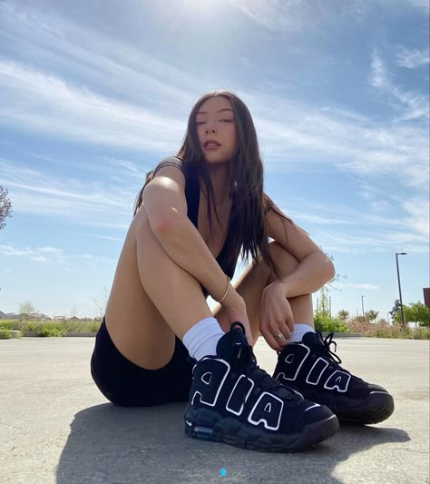 Air Jordan Uptempo Outfit, Nike Air Style Outfits, Nike Uptempo Fits, Nike Uptempos Outfits, Outfits With Uptempo Shoes, Nike Air Uptempo Shoes Outfit Aesthetic, Nike Uptempo Outfit Aesthetic, Nike Air Umptempo, Air Max Uptempo Outfit