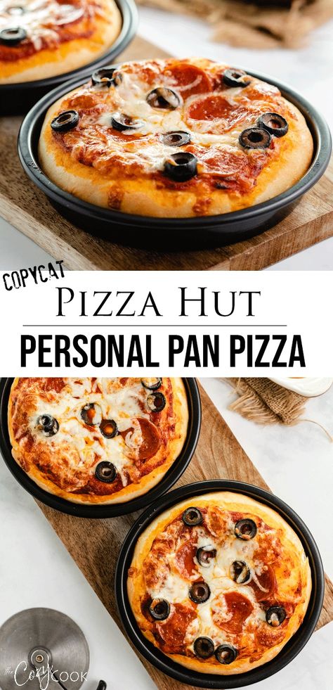 Pizza Hut Sauce Recipe, The Cozy Cook Recipes, Cozy Cook Recipes, Pizza Hut Personal Pan Pizza, Personal Pan Pizza Recipe, Pizza Hut Recipe, Copycat Pizza Hut, Pizza Hut Pan Pizza, Personal Pan Pizza