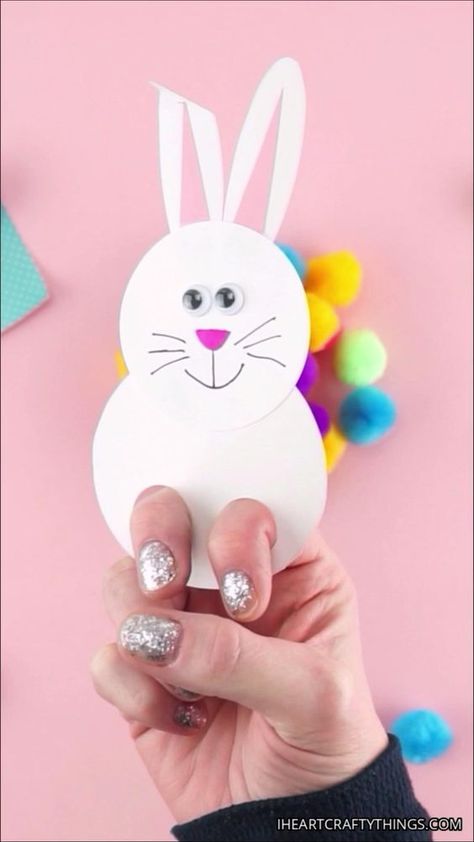 Påskeaktiviteter For Barn, Easter Crafts Diy Kids, Bunny Craft, Easter Arts And Crafts, Fun Easter Crafts, Toddler Arts And Crafts, Puppet Crafts, Easy Easter Crafts, Easter Bunny Crafts