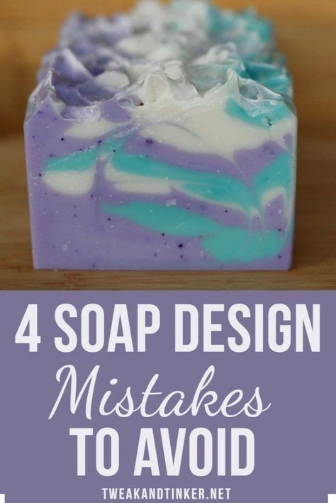 Let's face it: cold process soap making is a finicky craft. These 4 things can help you perfect your soap design techniques. #coldprocess #soap #soapdesign Soap Design Ideas, Cold Process Soap Designs, Soap Design, Handmade Soap Recipes, Cold Process Soap Recipes, Soap Making Recipes, Design Techniques, Melt And Pour, Soap Making Supplies