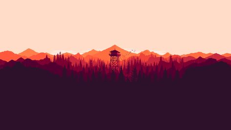 Mr Wallpaper, Firewatch Wallpaper, R Wallpaper, Mountain Illustration, Art Tumblr, Latest Hd Wallpapers, Forest Illustration, Mountain Wallpaper, Background Images Wallpapers