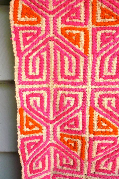 Vintage Mexican Handwoven Textile Mexican Patterns, Mexican Textiles, Global Textiles, Mexican Embroidery, Mexican Designs, Hand Woven Textiles, Arte Popular, Mexican Style, Vintage Mexican