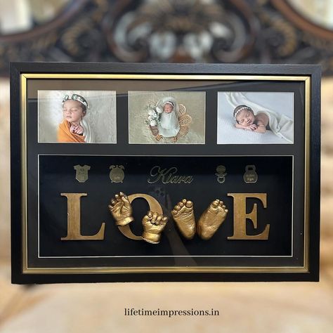 Baby Hand Casting Frames, Baby Casting Frame, Baby Casting Ideas, 3d Casting, Baby Hand And Foot Prints, Baby Handprint Crafts, Baby Cast, Hand Casting, Baby Photo Frames