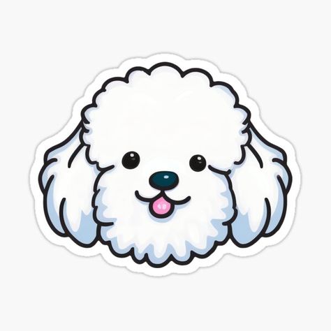 Experience the joy of pure cuteness with my Cute White Poodle Smiling design! This charming illustration features an adorable white poodle with a beaming smile, radiating happiness, warmth, and undeniable kawaii charm. It's an ideal design for dog lovers, kawaii aesthetics enthusiasts, or anyone who appreciates delightful, heartwarming designs that add a cheerful touch to their daily life. Poodle Illustration, Poodle Sticker, Rapunzel Disney, White Poodle, Charming Illustration, Cottagecore Art, Dog Cake Topper, Animal Shapes, Christmas Decoupage