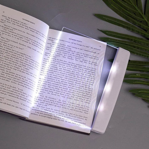 This book light adopts a new lighting structure design, which is a panel/ board/ plate, and its entire clear transparent panel will light up when turn it on, being able to provide clear and warm light in the reading position that it covers Milk The Cow, Bed At Night, Light Writing, Led Reading Light, Book Light, Old Lamps, Book Lights, Light Eyes, Mood Light