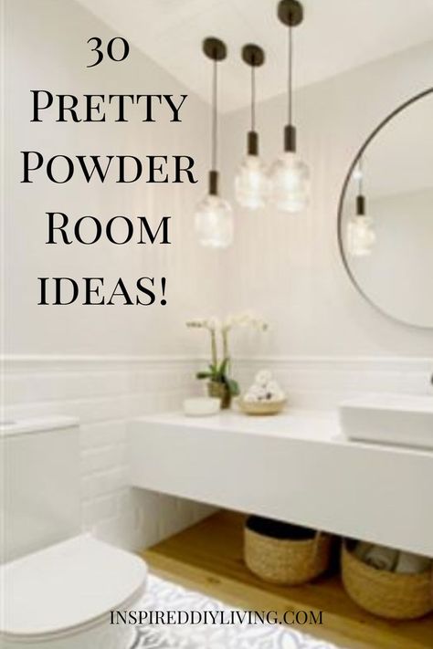 Tiled Powder Room Ideas, Designer Powder Room Ideas, 2023 Powder Room Ideas, Best Half Bathroom Ideas, Ideas For Half Bathroom Decor, Back To Back Bathroom Sinks, Half Bathroom Ideas Farmhouse Modern, Powder Bath Decor Ideas, Bathroom Vanity Ideas For Small Bathroom