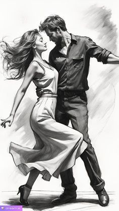 Dance Couple Drawing, Couple Dancing Drawing, Dancing Sketch, Lion Art Tattoo, Human Figure Sketches, Best Zombie, Sketches Of Love, Dancing Drawings, Couple Sketch