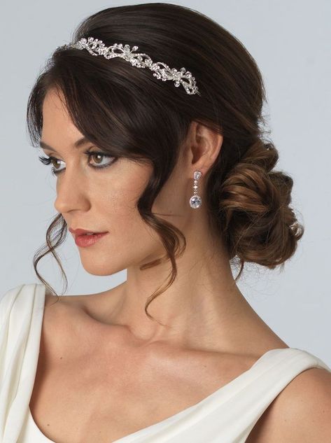 Bridal Hairdo, Headband Bridal, Wedding Guest Hairstyles, Wedding Hair Down, Rhinestone Bridal, Wedding Headband, Bridal Headband, Floral Headbands, Diy Hair Accessories