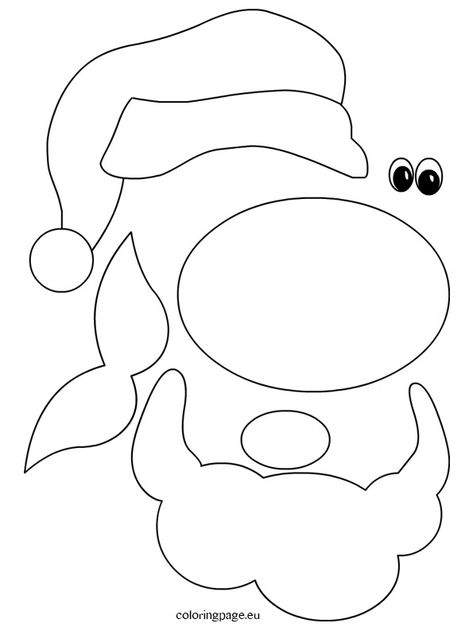 santa-claus-template-face Santa Crafts, Felt Christmas Decorations, Christmas Coloring, Easy Christmas Crafts, Felt Christmas Ornaments, Christmas Templates, Christmas Sewing, Christmas Coloring Pages, Christmas Crafts For Kids