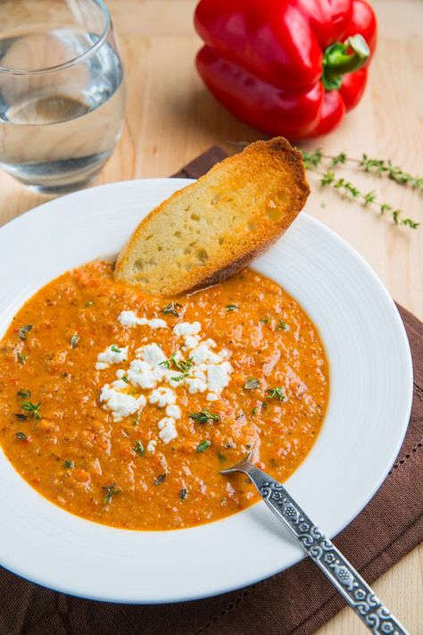 Baking Lessons, Crab Bisque, Seafood Bisque, Roasted Red Pepper Soup, Creamed Leeks, Red Pepper Soup, Bisque Recipe, Goat Cheese Recipes, Fall Soup Recipes