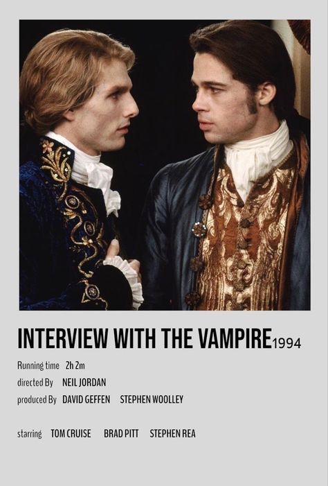 Brad Pitt Vampire, Lestat And Louis, Movie Card, The Vampire Chronicles, Vampire Movies, Wall Collage Kit, Film Anime, Minimalist Movie Poster, Film Posters Vintage