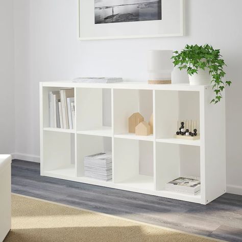 White Box Shelves, White Cube Shelves, Ikea White Shelves, Ikea Cube Shelves, Ikea Cubes, White Shelving Unit, Cube Storage Shelves, Open Bookshelves, Ikea Shelves