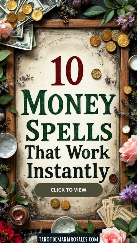 Attract abundance quickly with these 10 effective money spells that are designed to bring instant results. Whether you're seeking financial luck, a boost in income, or just a little extra cash, these spells can help manifest your desires. Tap into the power of magic and start seeing your wealth grow today! 🌙🔮 Money Spell Ritual, Sigil For Money And Wealth, Money Luck Spell, Money Spells Magic Wealth, Diy Money Oil Recipes, Spells To Attract Money, Spell For Prosperity, Black Magic Spells Money, Manifest Money Fast Spell