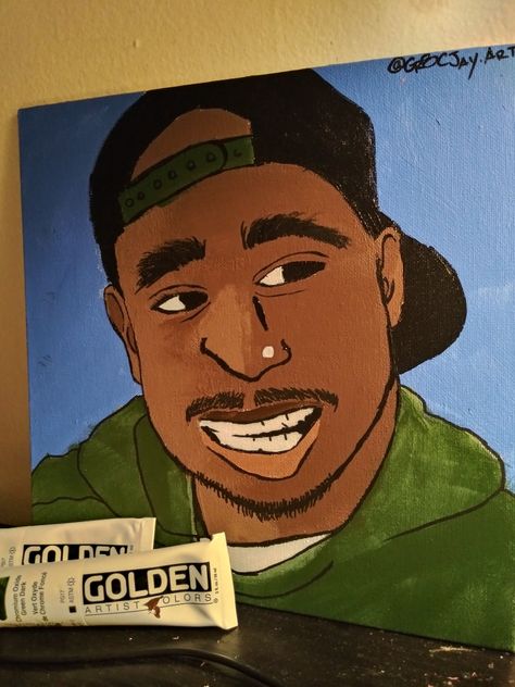 2pac painting for my mom Tupac Painting Easy, Tupac Painting, For My Mom, Tupac, Dream Room, My Mom, Male Sketch, Paintings, Fan Art