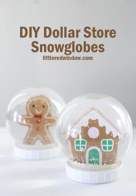 Dollar Tree Snow Globes, Snow Globe Diy Kids, Snowglobes Diy, Snow Globes Diy, Snow Globes Christmas, Snow Globe For Kids, Seventh Birthday, Globe Diy, Snow Globe Crafts