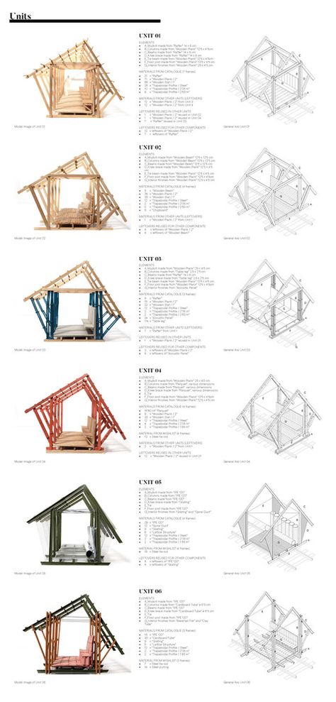 Pavilion Architecture, Recycled Building, Building Components, Industrial District, Pavilion Design, Temporary Structures, Construction Drawings, Architecture Design Concept, Urban Spaces