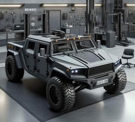 Dystopian Vehicles, Futuristic Military Vehicles, Offroad Trucks 4x4, Tactical Vehicle, Mini Trucks 4x4, Military Car, Tmax Yamaha, Military Robot, Concept Vehicles Sci Fi