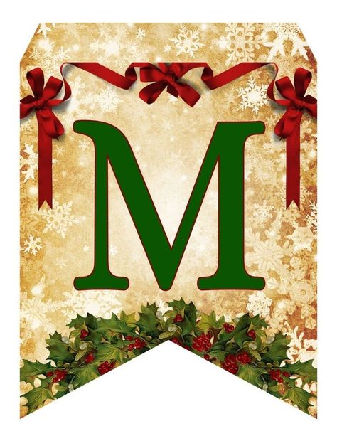 Merry Christmas Bunting, Merry Christmas Banner Printable Letters, Merry Xmas Lettering, Merry Christmas Banner Printable, Christmas Banner Printable, Christmas Banner Diy, Vintage Garland, Alphabet Letters Images, Printable Banner Letters