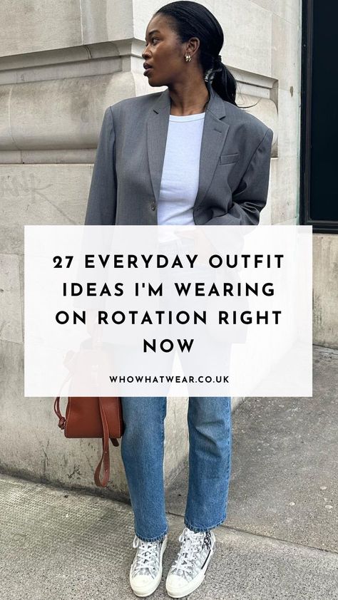 27 Everyday Outfit Ideas I'm Wearing on Rotation Right Now Minimalist Spring Outfits 2024, Casual Spring Fashion 2024, Outfit When You Have Nothing To Wear, Day To Night Outfit Spring, Styling Outfits Tips, Easy Spring Outfits, Styling Basics, Minimalist Outfit Ideas, Autumn Capsule Wardrobe