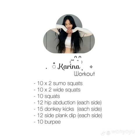 Chaewon Workout Routine, Aespa Workout Routine, Nayeon Workout Routine, Kpop Idols Exercise, Koop Workouts, Enhypen Workout Routine, New Jeans Workout Routine, Yuna Itzy Workout Routine, Karina Aespa Workout