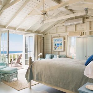 A Beach Cottage Dream   via Cathy Scott Cottage Coastal, Dream Beach Houses, Decor Ikea, Painted Cottage, Coastal Bedrooms, Cottage Bedroom, Coastal Bedroom, Beach House Interior, Beach Cottage Style