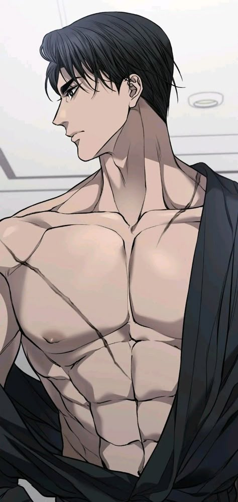 Shirtless Anime Guy Drawing, Shirtless Anime Guy, Anime Guy Drawing, Male Hair, Anime Guy, Anime Guys Shirtless, Man Standing, Guy Drawing, Levi Ackerman