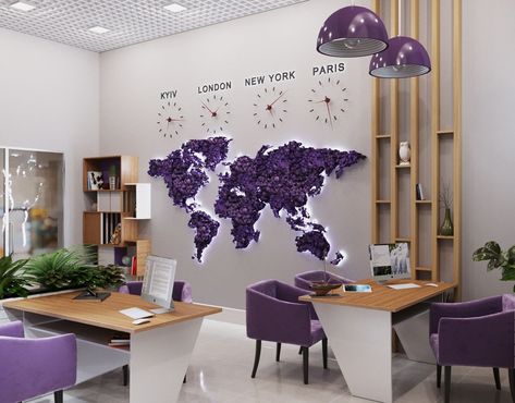 we art Travel agency Small Office Design Interior, Agency Office, Office Wall Design, Small Office Design, Office Interior Design Modern, Corporate Office Design, Travel Office, Salou, Office Travel