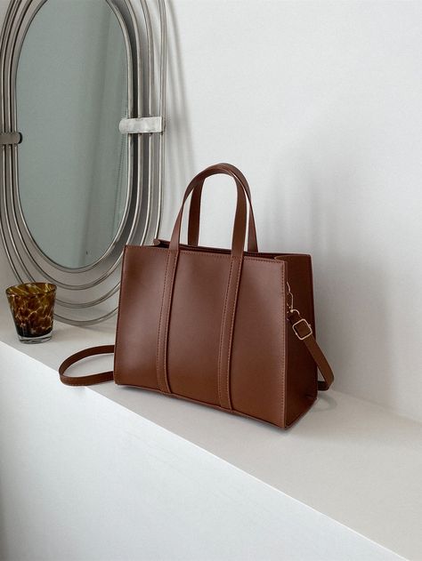 Minimalist Square BagI discovered amazing products on SHEIN.com, come check them out! Elegant Bags Handbags, Business Casual Bags Women, Handbag For Work, Elegant Bags For Women, Work Handbags For Women, Office Tote Bags For Women, Best Work Bags For Women, Office Bags For Women, Satchel Bags For Women