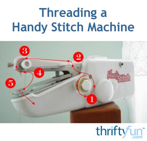 This little handheld sewing machine, made by Singer, is often purchased by people who want to do a bit of mending. Getting it threaded correctly is the most important step. This is a guide about threading a Handy Stitch machine. Hand Sewing Machine How To Use, Handheld Sewing Machine Projects, Hand Sewing Machine, Handheld Sewing Machine, Sewing Shed, Pearl Bags, Sewing Project Ideas, Sewing Machines Best, Sewing Station