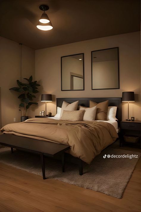 Beige And Wood Bedroom Ideas, Cream And Beige Bedroom, Black And Cream Living Room, Living Romm, Plan Aesthetic, Cream And White Bedroom, Cream Bedroom, Green Bedrooms, Monochrome Living Room