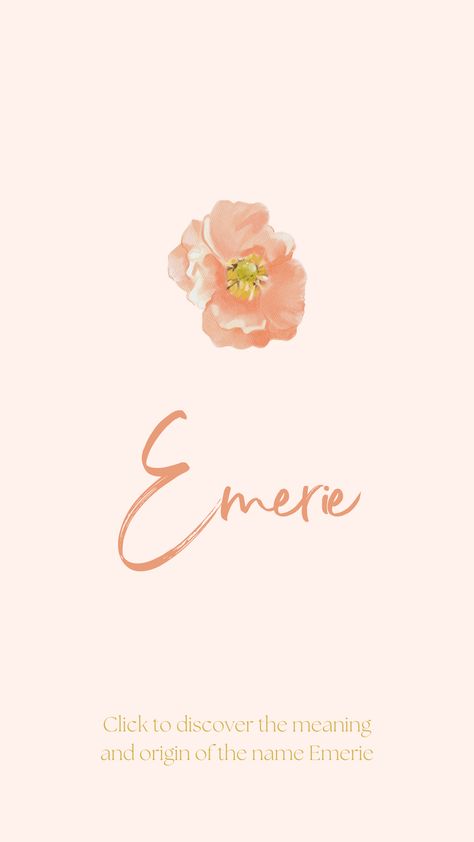 Discover the meaning and origin of the name Emerie. Alaia Name Meaning, Emersyn Baby Name, Old English Language, Babies Names, Baby Name Meaning, Uncommon Baby Names, Names For Girls, Unisex Name