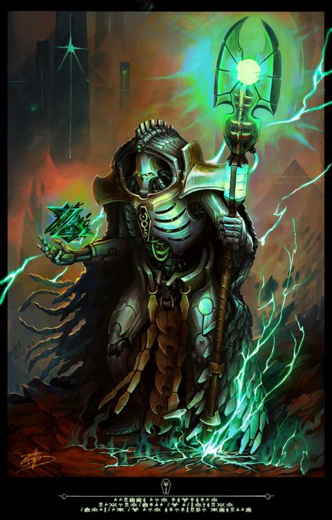 Warhammer Necrons Art, Warhammer 40k Necron Paint Schemes, Necron Wallpaper, Trazyn The Infinite, Necron Dynasties, Necrons 40k, Warhammer Necrons, 40k Necron, Necron Warriors