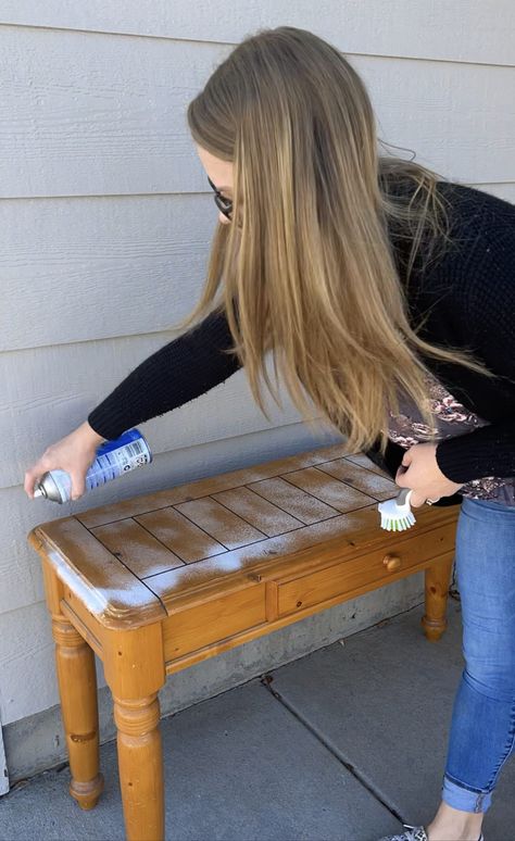 Curbside Console Table Makeover Console Table Makeover, Upcycle Wood, Sideboard Upcycle, Magnolia Paint, Outdoor Console Table, Wooden Console Table, Wooden Console, Table Makeover, Hall Table