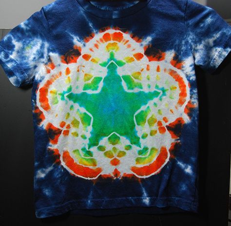 Patchwork, Molde, Couture, Upcycling, Star Tie Dye, 5 Pointed Star, Star Tie, Tie Dye Shirts Patterns, Tye Dye Patterns