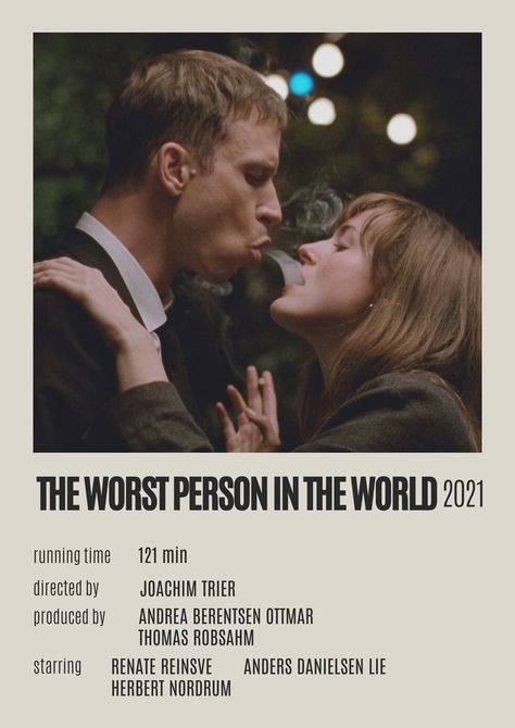 minimalist movie poster - the worst person in the world (dir. joachim trier) Movies To Watch Teenagers, Movie Hacks, World Poster, Iconic Movie Posters, New Movies To Watch, Girly Movies, World Movies, Septième Art, Great Movies To Watch