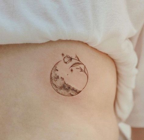 Moon And Star Line Tattoo, Matching Moon Phase Tattoos, Moon Tattoo Designs Minimalist, First Quarter Moon Tattoo, Full Moon Tattoo Designs For Women, Moon And Earth Tattoo, Eras Tattoo, Celtic Moon Tattoo, Waxing Gibbous Moon Tattoo