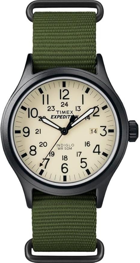 Amazon.com: Timex Men's Expedition Scout 40mm Watch – Black Case Black Dial with Brown Leather Strap : Clothing, Shoes & Jewelry Timex Expedition, Field Watches, Premium Watches, Men's Vintage Watch, Fabric Strap, Black Case, Steel Watch, Black Watch, Wrist Watches