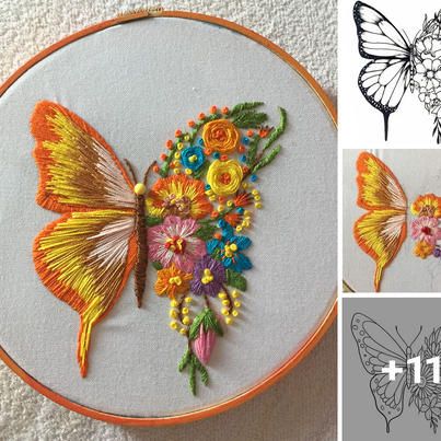 Sulaman Pita, Embroidery Hoop Art Diy, Hand Embroidery Patterns Flowers, Hand Embroidery Videos, Diy Embroidery Patterns, Basic Embroidery Stitches, Embroidery Stitches Tutorial, Pola Sulam, Hand Embroidery Projects