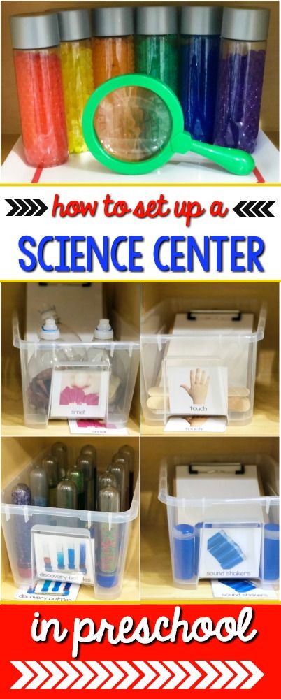 Preschool Science Area Set Up, Tk Room Set Up, Preschool Classroom Science Center, Preschool Science Centers Ideas, Centers Set Up Preschool, Preschool Stem Center Ideas, Science Area Ideas For Preschool, Preschool Science Center Materials, Preschool Discovery Center