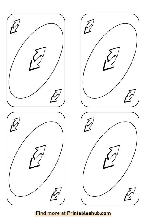 Free Printable UNO Reverse Cards Blank Template PDF