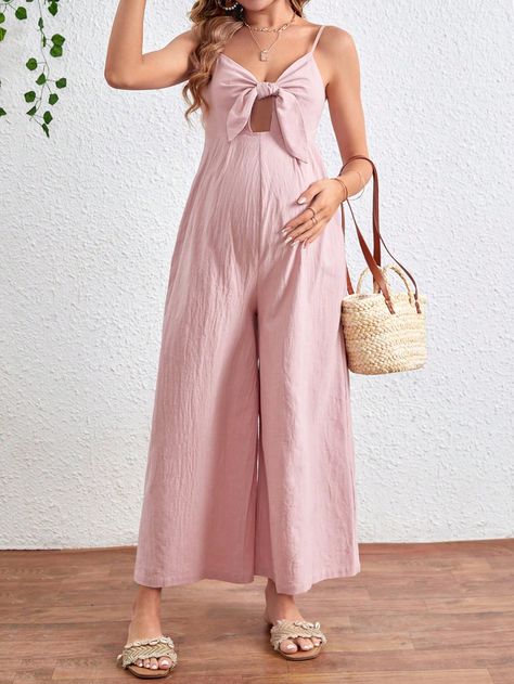 Pink Boho Collar Sleeveless Woven Fabric Plain Cami Embellished Non-Stretch  Maternity Clothing Looks For Pregnant Women, Pregnancy Fall Outfits, Summer Baby Shower Outfit, Maternity Pants Outfit, Styles For Pregnant Women, Pregnancy Outfits Casual, Cute Maternity Clothes, Gender Reveal Outfit, Spring Maternity Outfits