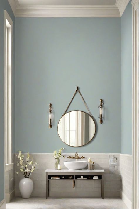 bathroom paint colors, wall paint ideas, interior paint colors, home painting services Sw Misty, Alder Wood Kitchen Cabinets, Whole House Color Palette, House Color Palette, Pine Kitchen Cabinets, Cherry Wood Kitchens, Paint Guide, Solid Wood Kitchen Cabinets, Mahogany Cabinets