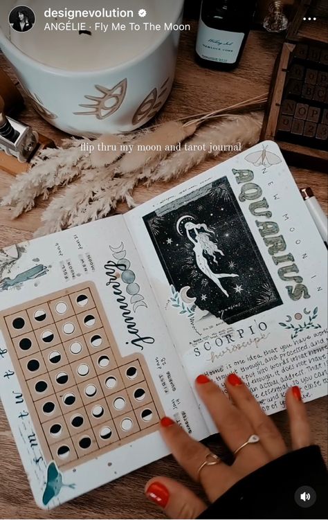 Horoscope witchy Bullet Journal Bujo Tarot, Elemental Crafts, Tarot Bullet Journal, Witchy Bullet Journal, Witchy Bujo, Journal 2025, Witchy Journal, New Moon Full Moon, Tarot Journal