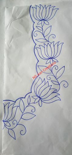 Embroidery Stitches Flowers, Hand Work Design, Aari Designs, Butterfly Template, Simple Embroidery Designs, Diy Embroidery Designs, Embroidery Design Sets, Edwardian Dress, Border Embroidery Designs