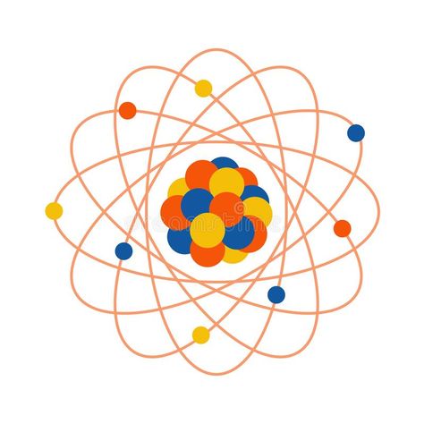 Atom structure. Science day. Education. Nuclear. Vector illustration with atomic , #sponsored, #Nuclear, #Education, #illustration, #Vector, #structure #ad Atoms Illustration, Atom Illustration, Atom Drawing, Structure Of Atom, Atom Structure, Education Illustration, Nuclear Fusion, Science Day, Chemistry Art