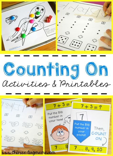 Counting On Activities, Free Math Printables, Weekly Themes, Math Notebook, Math Intervention, Math Counting, Counting On, Printables For Kids, Math Strategies