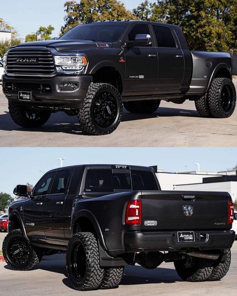 Ram 3500 Dually Lifted, Lifted Dually Trucks, Ram 3500 Dually, Ram Mega Cab, Dream Cars Lexus, Truck House, 2018 Dodge Challenger Srt, American Pickup Trucks, Dodge Diesel Trucks