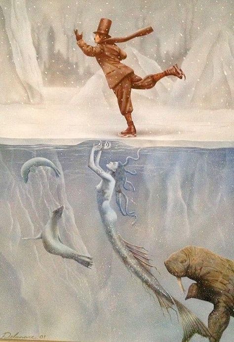 David Delamare, Mermaid Island, Mermaid Images, Water Spirit, Mermaid Fairy, Mermaid Tale, Mermaid Dreams, Mermaids And Mermen, Vintage Mermaid