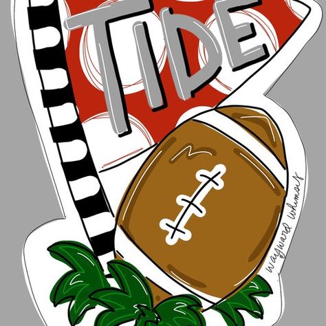 Alabama Door Hanger, Football Door Hangers, Jigsaw Projects, Football Crafts, Hospital Door Hangers, Football Fever, Football Signs, Door Hanger Ideas, Door Hanger Template